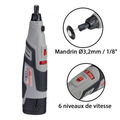Crown 12v Cordless Rotary Tools with accessories, 1.5Ah, Model: CT23006_img_4
