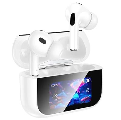 Hoco EW79 Bright ANC Touch Screen Bluetooth Earbuds – White_img_2