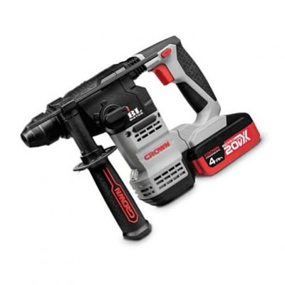 CROWN 20V Professional Cordless Brushless Rotary Hammer with battery & Charger, 4.0Ah, 20mm; CT28001HX-4 BMC_img_6