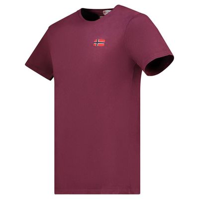 Men's Short-Sleeved T-Shirt with Bordeaux Flag_img_2