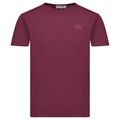 Men's Short-Sleeved T-Shirt with Bordeaux Flag_img_0