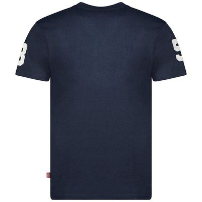 Short-sleeved V-neck T-shirt Navy_img_4