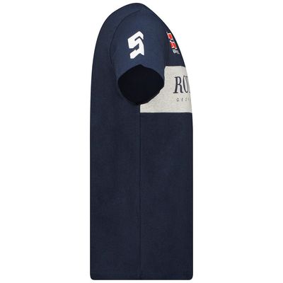 Short-sleeved V-neck T-shirt Navy_img_2