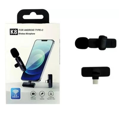 K8 Collar Wireless Microphone for Type C Mobiles / K8 Wireless Lavalier Microphone Type C Supported (Single Mic & Single Type C Receiver)_img_0