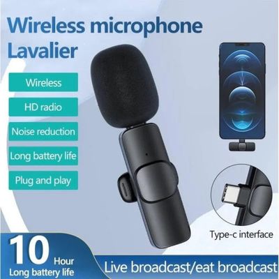 K8 Collar Wireless Microphone for Type C Mobiles / K8 Wireless Lavalier Microphone Type C Supported (Single Mic & Single Type C Receiver)_img_1