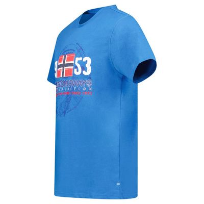 Men's T-Shirt Short Sleeve with Royal Blue Flag_img_2