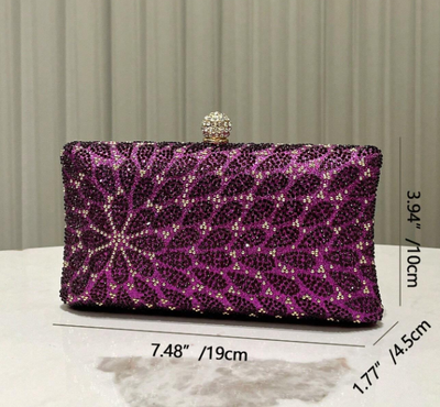 Crystal Diamond Embellished Evening Clutch Bag_img_17