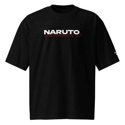 Naruto on Black Tee - Drop shoulder T-shirt_img_1
