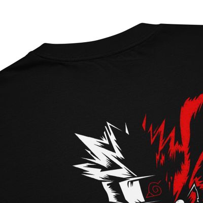 Naruto on Black Tee - Drop shoulder T-shirt_img_5
