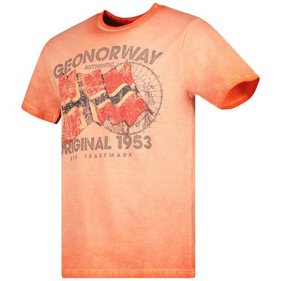 Short-sleeved round-neck T-shirt Coral_img_1
