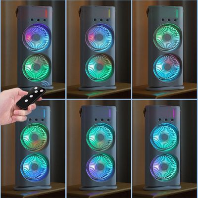 Rechargeable Remote Control Double Head Spray Cooling Fan_img_1