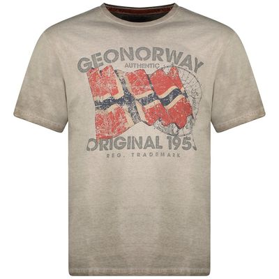 Short-sleeved round-neck T-shirt Khaki_img_0