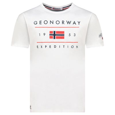 Men's T-Shirt Short Sleeve with White Flag_img_0