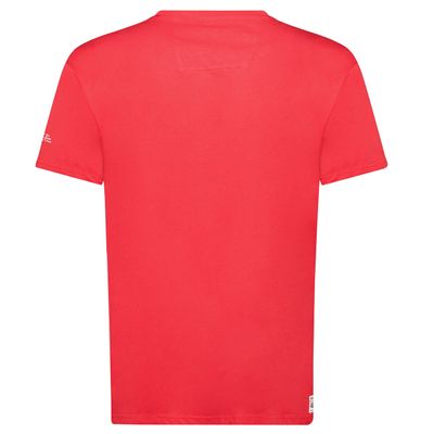 Men's T-Shirt Short Sleeve with Red Flag_img_1