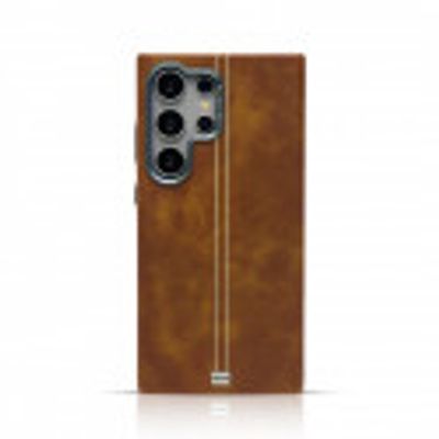 Luxury NJOYNY Magsafe Supported PU Leather Case For Samsung Galaxy S25 Ultra S24 Ultra S23 Ultra_img_0