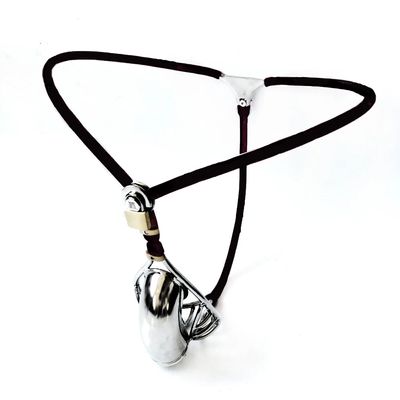 Portable Male Chastity Belt Device&Stopper Invisible Belt with Pierced Cage Bondage Metal Penis Ring Cock Cage Sex Toys for Men_img_1