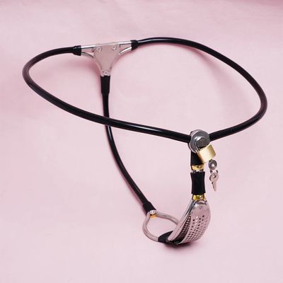 Female Chastity Belt Pant Invisible Stainless Steel Chastity Device Underwear with Lock Vaginal Plug Bondage Sex Toys for Women_img_8