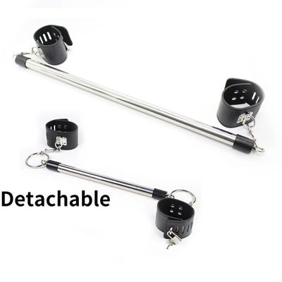 Stainless Steel Open Leg Bar Set Detachable Restriant Bondage Handcuffs Ankle Cuffs Sex Toys for Adult Couples Erotic Product_img_0