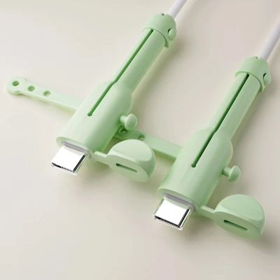 New data cable protective cover multifunctional three-in-one with cover Apple Android universal data cable protection storage_img_9
