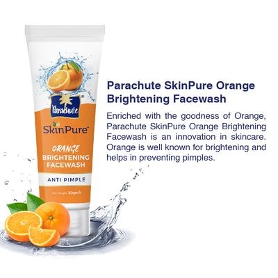 Parachute SkinPure Orange Brightening Anti Pimple Facewash_img_1