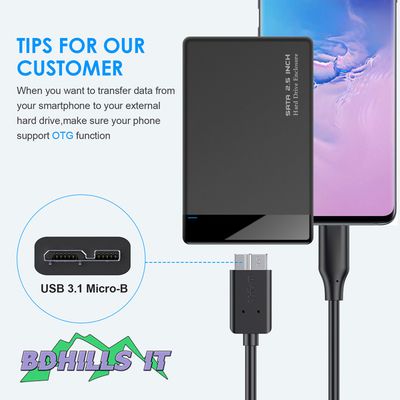 Portable HDD Data Cable 10 GBPS ThunderBolt Cable Micro B to Type C_img_1