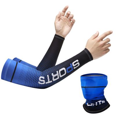 2pcs Men Sun UV Protection Ice Silk Long Sleeve Cover Arm Sleeves Sunscreen Arm Outdoor Cool Sports Cycling Hand Protector_img_9