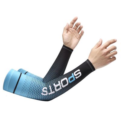 2pcs Men Sun UV Protection Ice Silk Long Sleeve Cover Arm Sleeves Sunscreen Arm Outdoor Cool Sports Cycling Hand Protector_img_10
