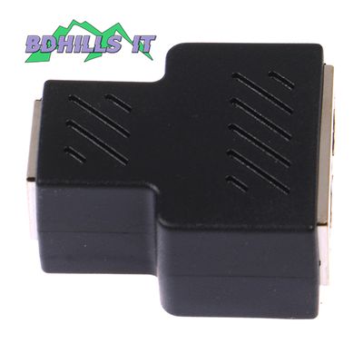 1 To 2 Ways RJ45 Female Splitter Ethernet Network Cable Double Connector Adapter_img_1