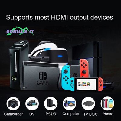 Video Capture Card 1080P Hdmi To Usb Usb 3.0 Video Capture Device Audio Video Recording for Streaming Phone Game Camera Live Stream Broadcast  hdmi capture_img_3