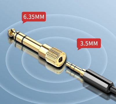 Stereo Audio Jack Converte 6.35mm to 3.5mm Stereo  & 3.5mm to 6.35mm Stereo  Audio / Aux Converter plug_img_5
