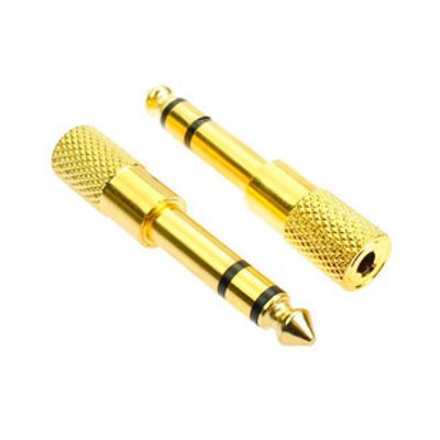 Stereo Audio Jack Converte 6.35mm to 3.5mm Stereo  & 3.5mm to 6.35mm Stereo  Audio / Aux Converter plug_img_9