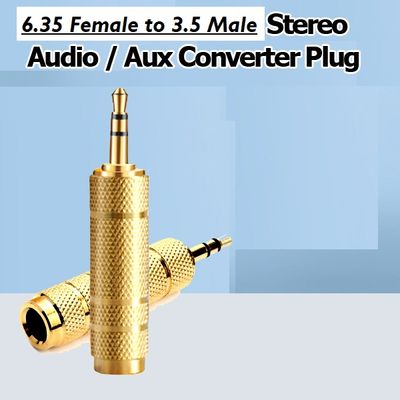 Stereo Audio Jack Converte 6.35mm to 3.5mm Stereo  & 3.5mm to 6.35mm Stereo  Audio / Aux Converter plug_img_2