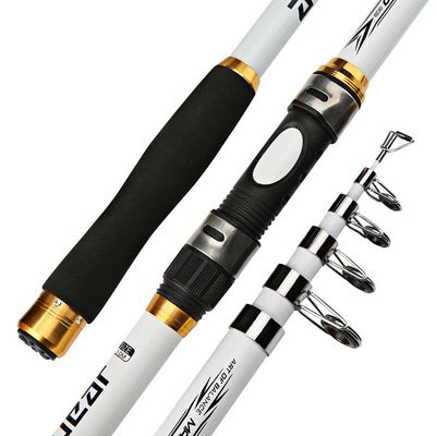 High-Performance 3.6m/12ft Premium Fishing Rod with Glossy White Finish - Carbon and Glass Fiber Build_img_3