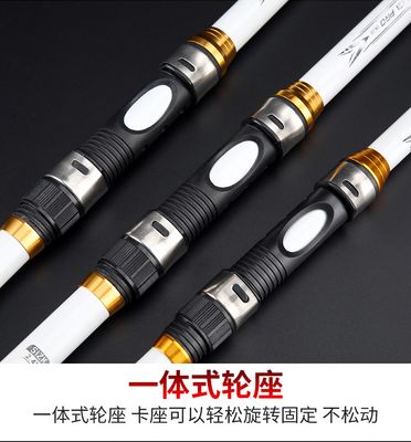 High-Performance 3.6m/12ft Premium Fishing Rod with Glossy White Finish - Carbon and Glass Fiber Build_img_7
