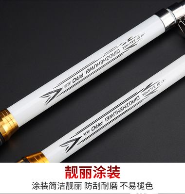 High-Performance 3.6m/12ft Premium Fishing Rod with Glossy White Finish - Carbon and Glass Fiber Build_img_9