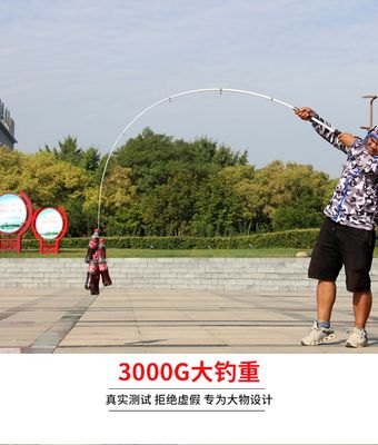 High-Performance 3.6m/12ft Premium Fishing Rod with Glossy White Finish - Carbon and Glass Fiber Build_img_12