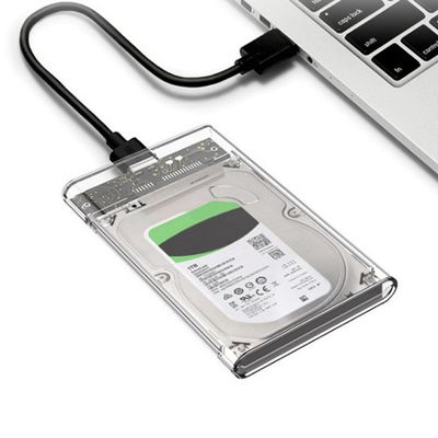 Clairlio 2.5 inch Plastic Transparent HDD SSD Case SATA 3 to USB 3.0 Hard Drive Enclosure 328077869_img_0