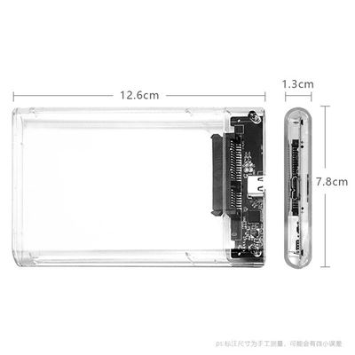 Clairlio 2.5 inch Plastic Transparent HDD SSD Case SATA 3 to USB 3.0 Hard Drive Enclosure 328077869_img_4
