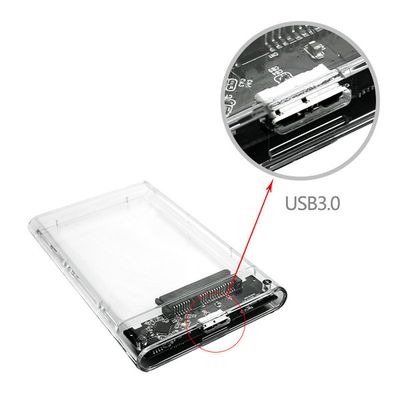 Clairlio 2.5 inch Plastic Transparent HDD SSD Case SATA 3 to USB 3.0 Hard Drive Enclosure 328077869_img_8