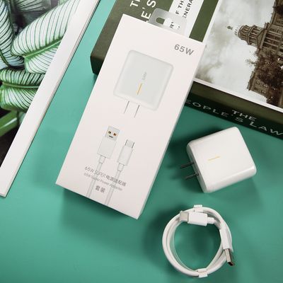 Smart Charger Bundle: 65W Super Dart and Super Vooc Flash Adapter with Type C Cable (White) for Realme Oppo_img_4