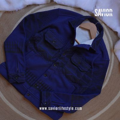 Royal Blue Pattern - Winter Shacket_img_0