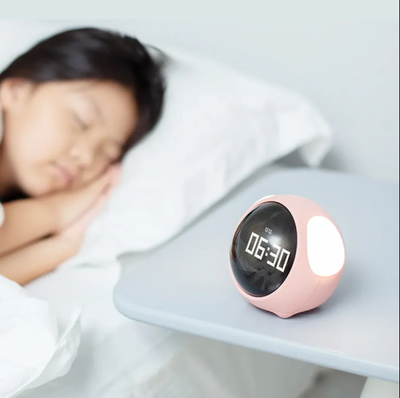 Xiaomi Cute Expression Alarm Clock with Light – Pink Color_img_1