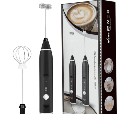 USB Rechargeable Electric Coffee Frother Milk Foamer_img_2