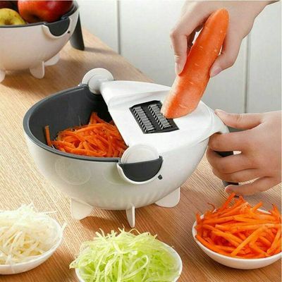 9 in 1 Multifunction Magic Vegetable Cutter with Drain Basket_img_1