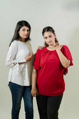 Stylish Red Pleated Top_img_4