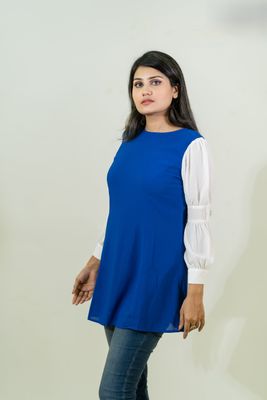 Trendy Blue and White Combo Top_img_2