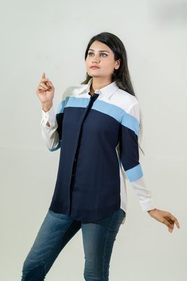 Chic Color-Block Buttoned Shirt_img_3