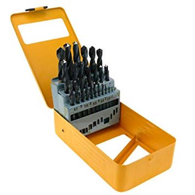 TOLSEN 25pcs HSS High Speed Twist Drill Bits Set (1.5-13MM) w/ Hard Case 75082_img_1