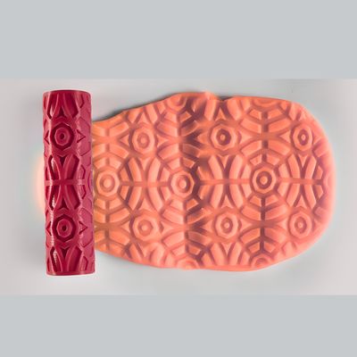 Geometric Floral Texture Roller for Cookie, Chocolate, Fondant & Clay – Pattern Roller_img_1