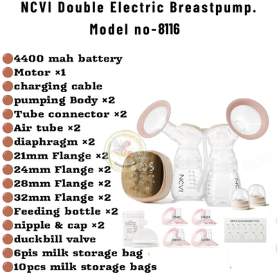 Ncvi Rechargable electric double breastpump.  Model- 8116_img_4